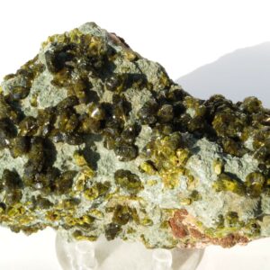 Epidote sur Quartz du Maroc