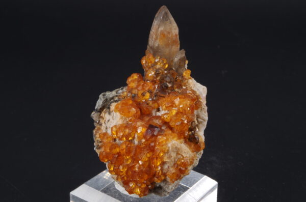 Grenat spessartite sur Quartz de Chine