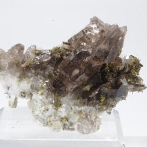 Quartz fumé Epidote du Mont-Blanc