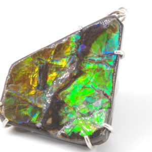 Pendentif avec Ammolite authentique 100% naturelle