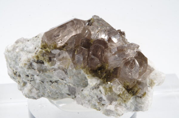 Quartz fumé Epidote du Mont-Blanc